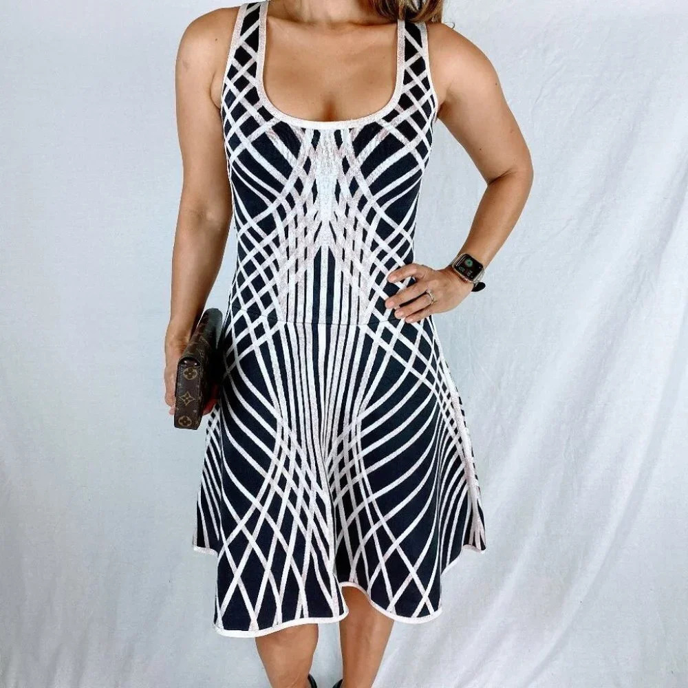 Herve Leger NEW Eva Anthracomb Dress $1890